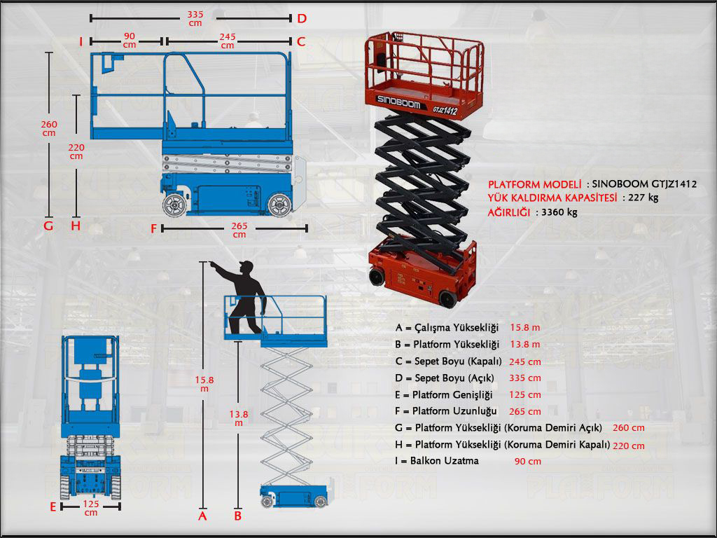 16 Metre Ak�l� Makasl� Platform